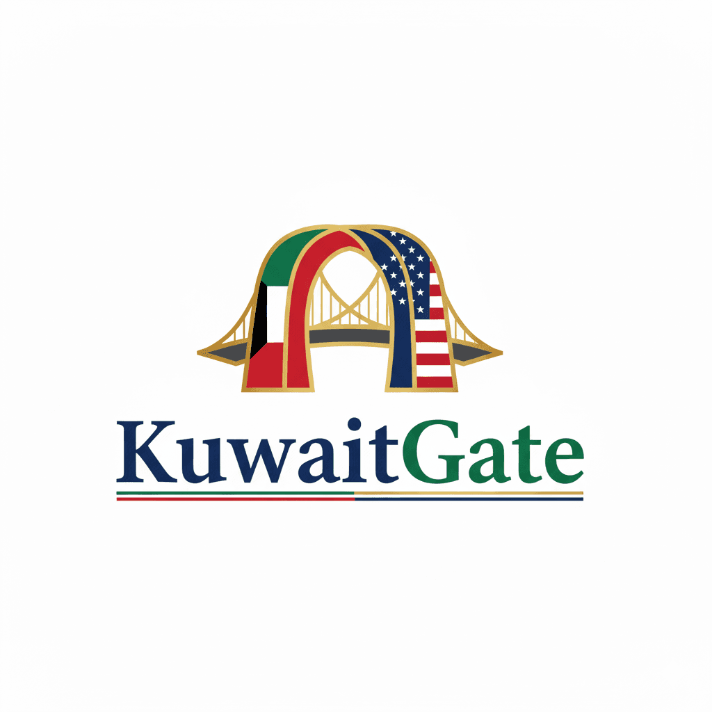 KuwaitGates bridge logo connecting Kuwait and the United States